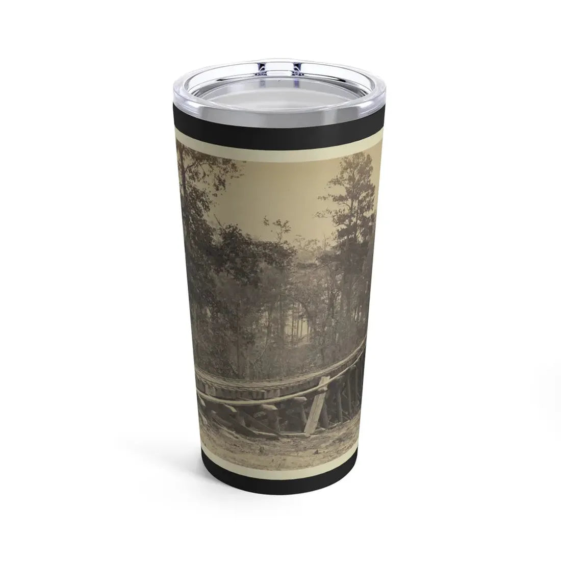 Railroad Bridge With Timber Trestles (U.S. Civil War) Tumbler 20oz 20oz - Go Mug Yourself