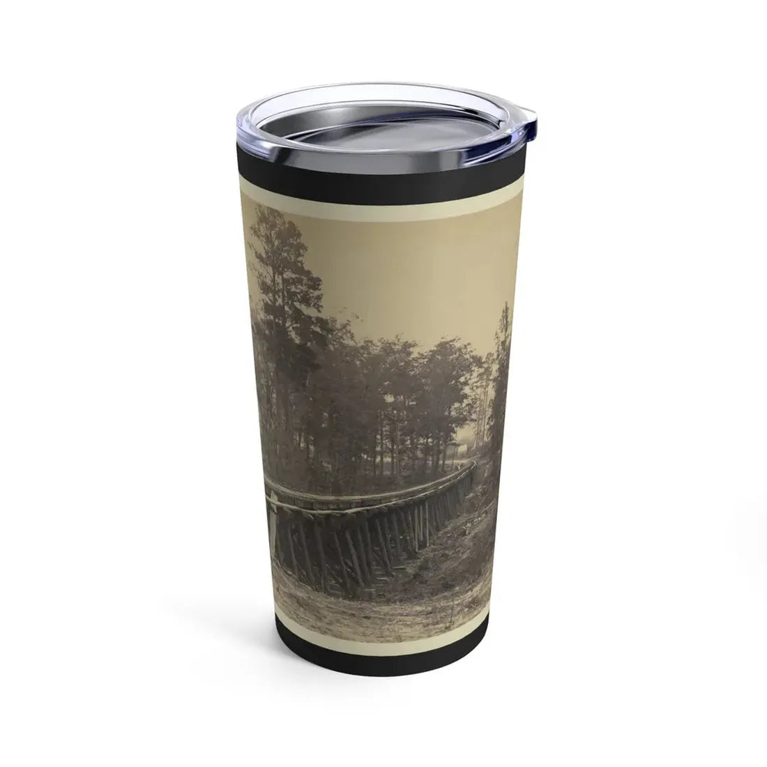 Railroad Bridge With Timber Trestles (U.S. Civil War) Tumbler 20oz - Go Mug Yourself