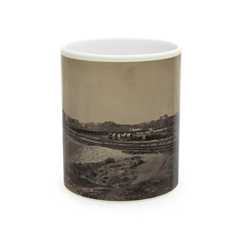 Railroad Construction On The City Point And Army Railroad Line (U.S. Civil War) White Coffee Mug-11oz-Go Mug Yourself