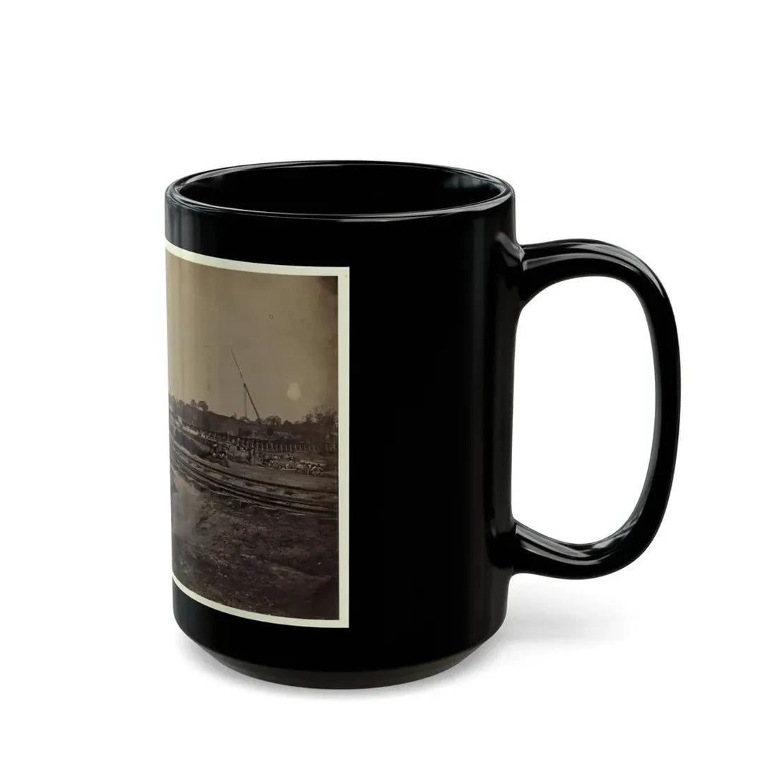 Railroad Construction On The City Point And Army Railroad Line (U.S. Civil War) Black Coffee Mug - Go Mug Yourself
