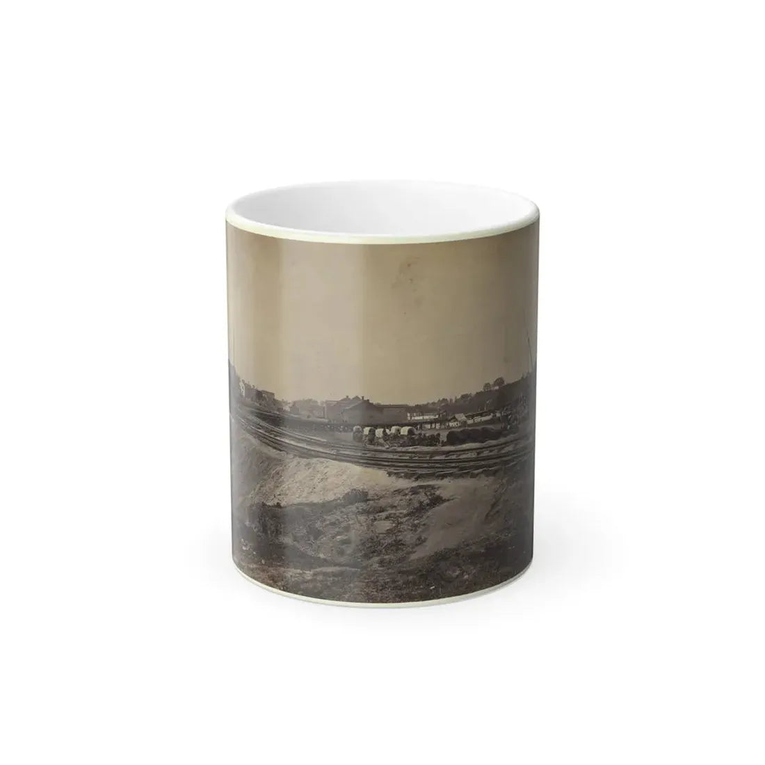 Railroad Construction on the City Point and Army Railroad Line (U.S. Civil War) Color Changing Coffee Mug 11oz Default Title 11oz - Go Mug Yourself