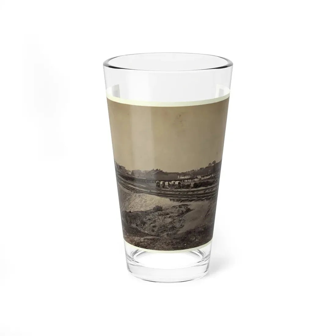 Railroad Construction On The City Point And Army Railroad Line (U.S. Civil War) Pint Glass 16oz 16oz - Go Mug Yourself