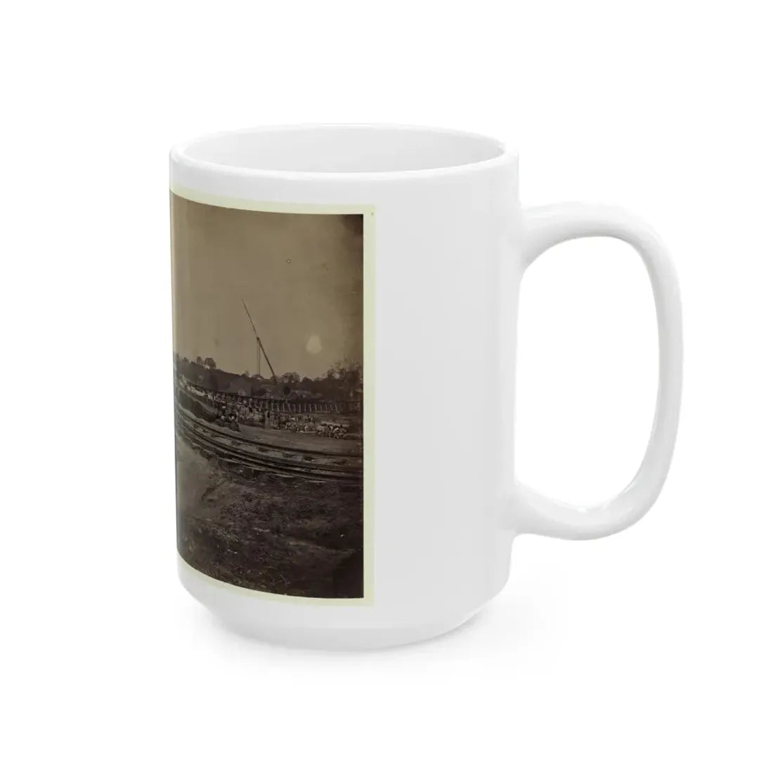 Railroad Construction On The City Point And Army Railroad Line (U.S. Civil War) White Coffee Mug - Go Mug Yourself
