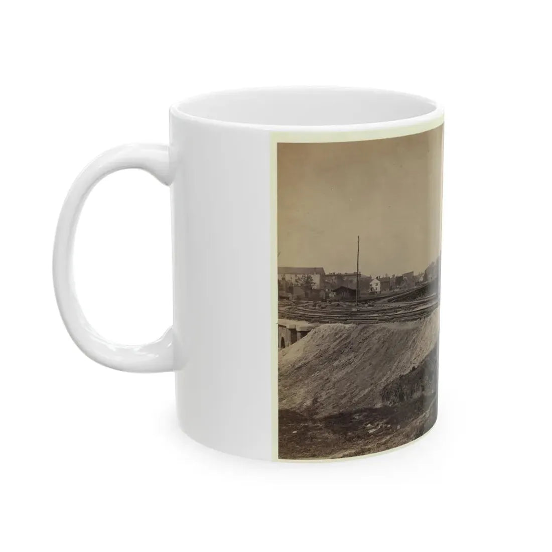 Railroad Construction On The City Point And Army Railroad Line (U.S. Civil War) White Coffee Mug - Go Mug Yourself
