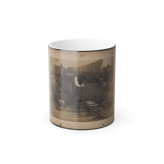 Railroad Construction Worker Straightening Track (U.S. Civil War) Color Changing Coffee Mug 11oz-11oz-Go Mug Yourself