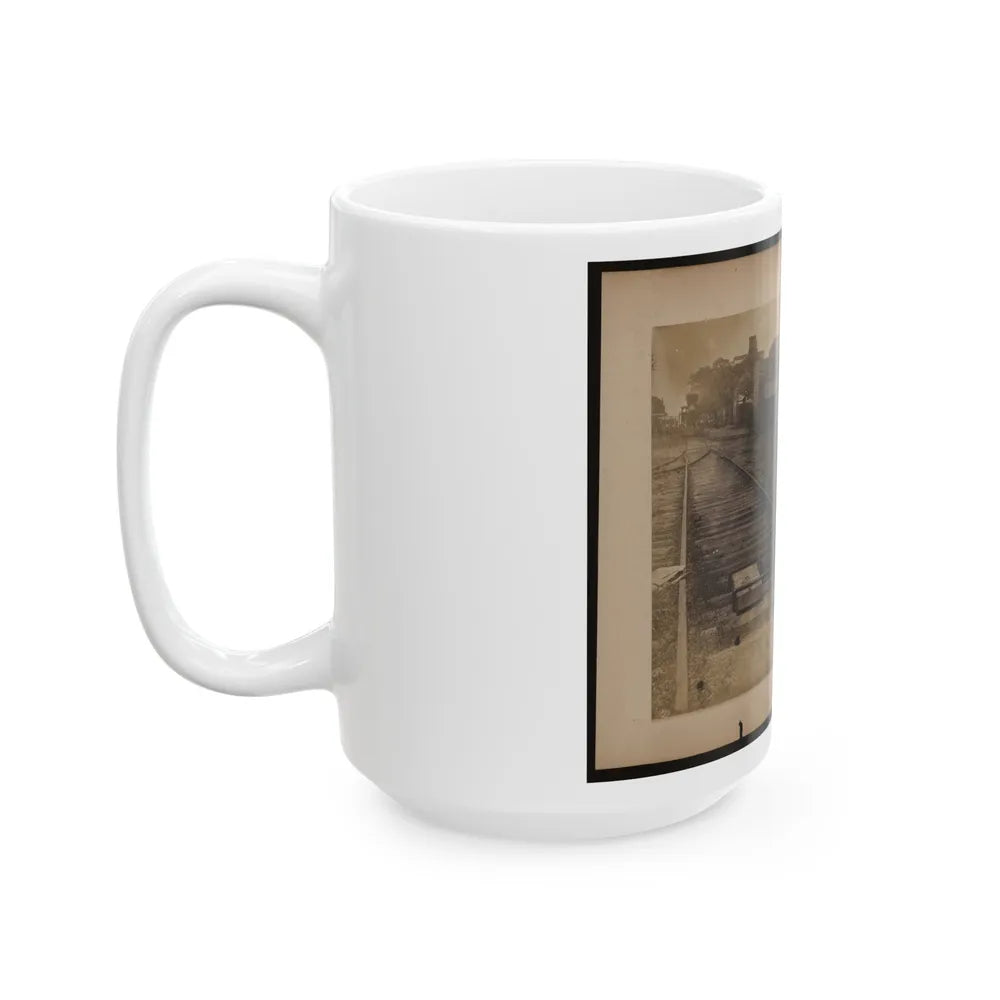 Railroad Construction Worker Straightening Track (U.S. Civil War) White Coffee Mug-Go Mug Yourself