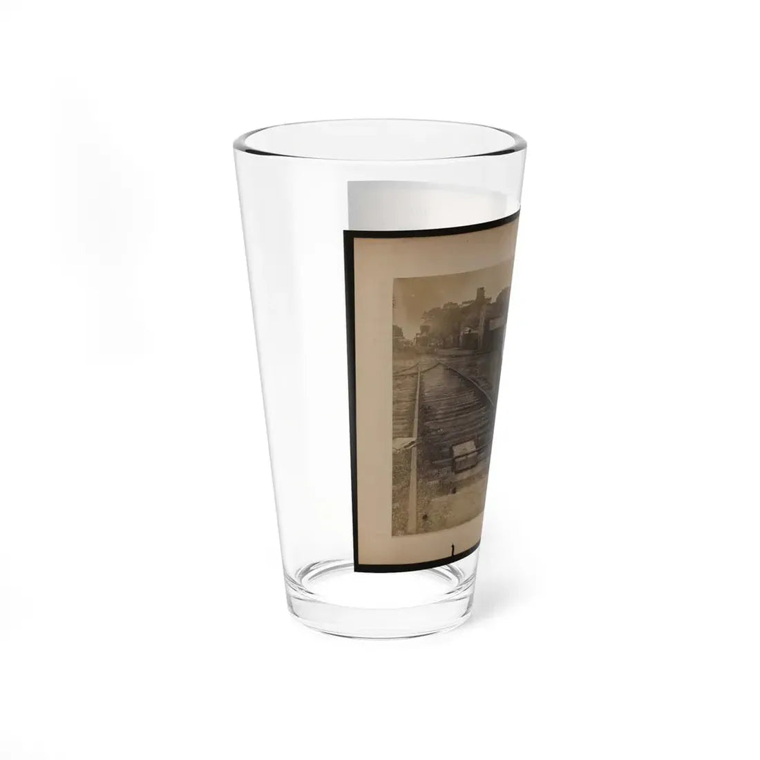 Railroad Construction Worker Straightening Track (U.S. Civil War) Pint Glass 16oz - Go Mug Yourself