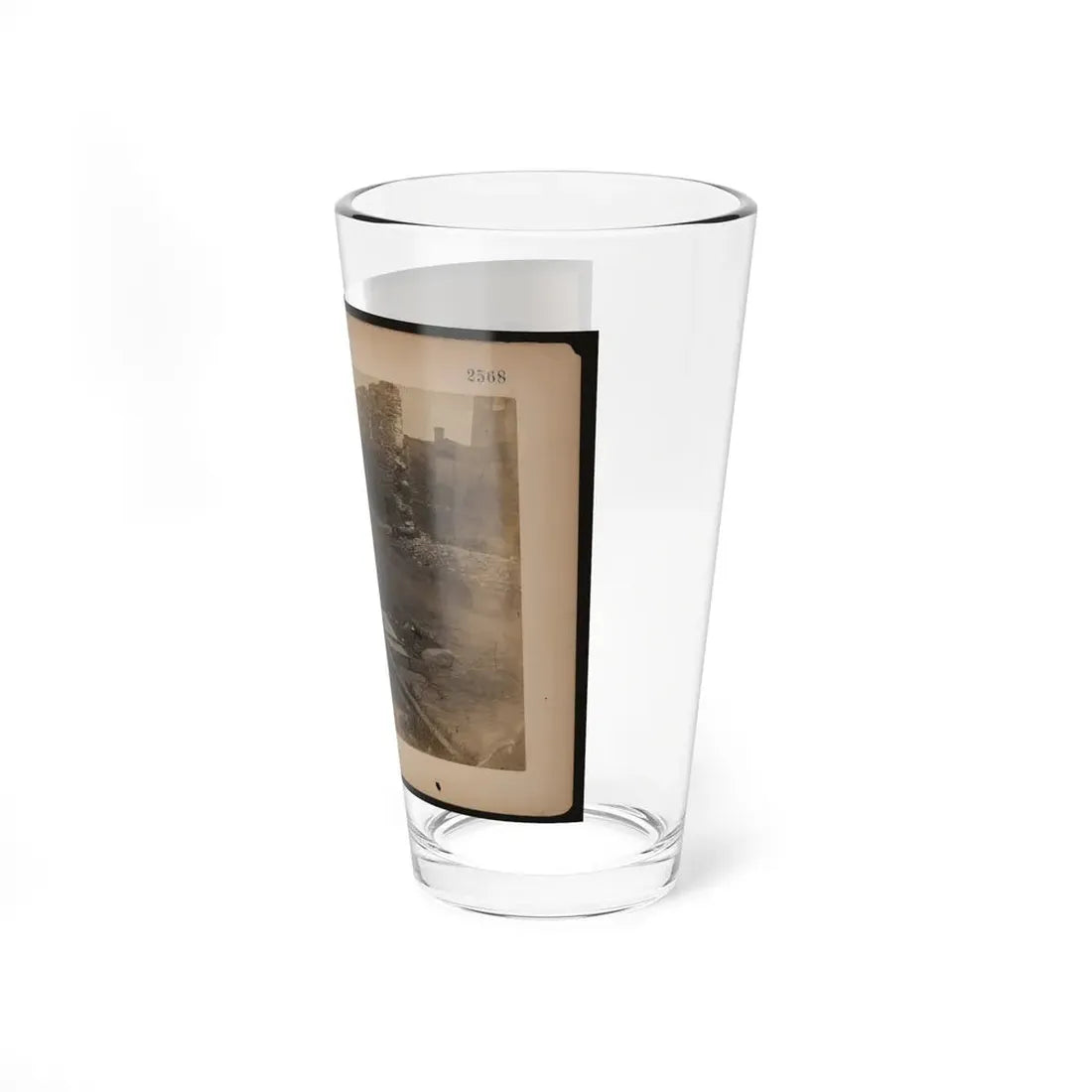 Railroad Construction Worker Straightening Track (U.S. Civil War) Pint Glass 16oz - Go Mug Yourself