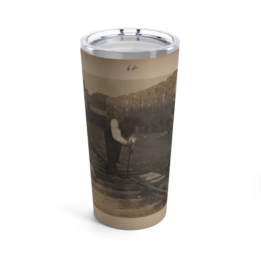Railroad Construction Worker Straightening Track (U.S. Civil War) Tumbler 20oz 20oz - Go Mug Yourself