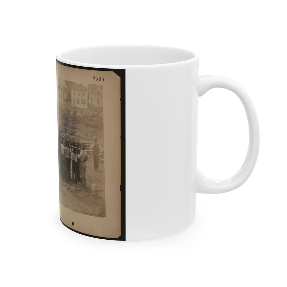 Railroad Construction Workers Holding Track (U.S. Civil War) White Coffee Mug-Go Mug Yourself