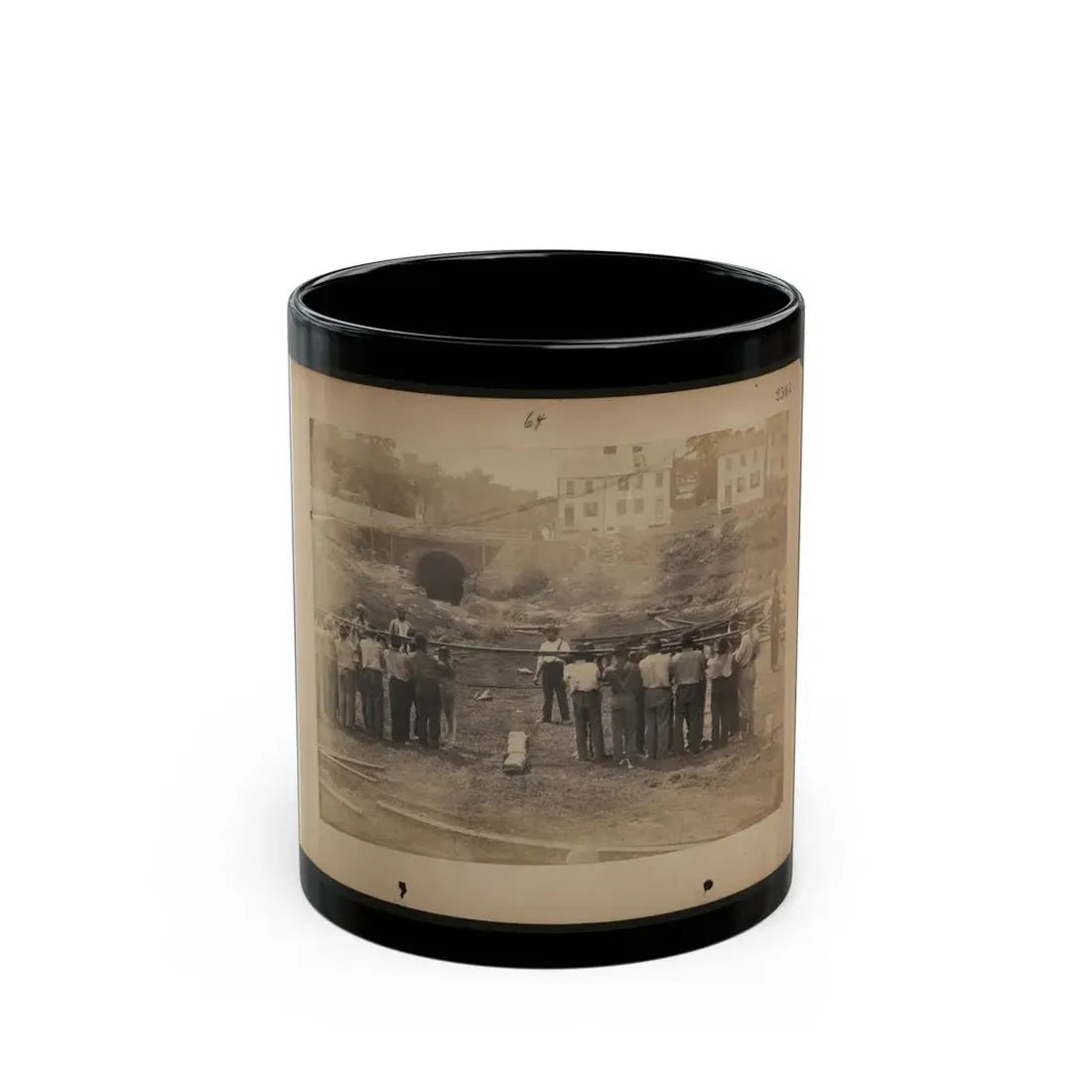 Railroad Construction Workers Holding Track (U.S. Civil War) Black Coffee Mug 11oz - Go Mug Yourself