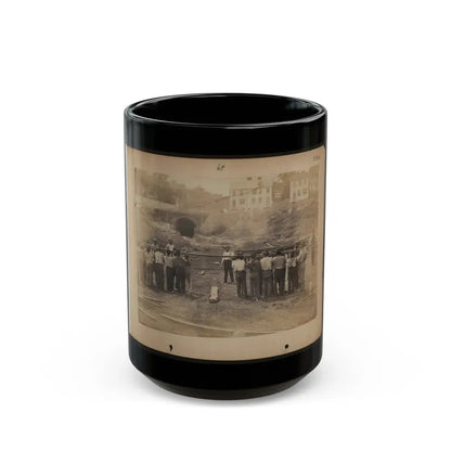 Railroad Construction Workers Holding Track (U.S. Civil War) Black Coffee Mug 15oz - Go Mug Yourself