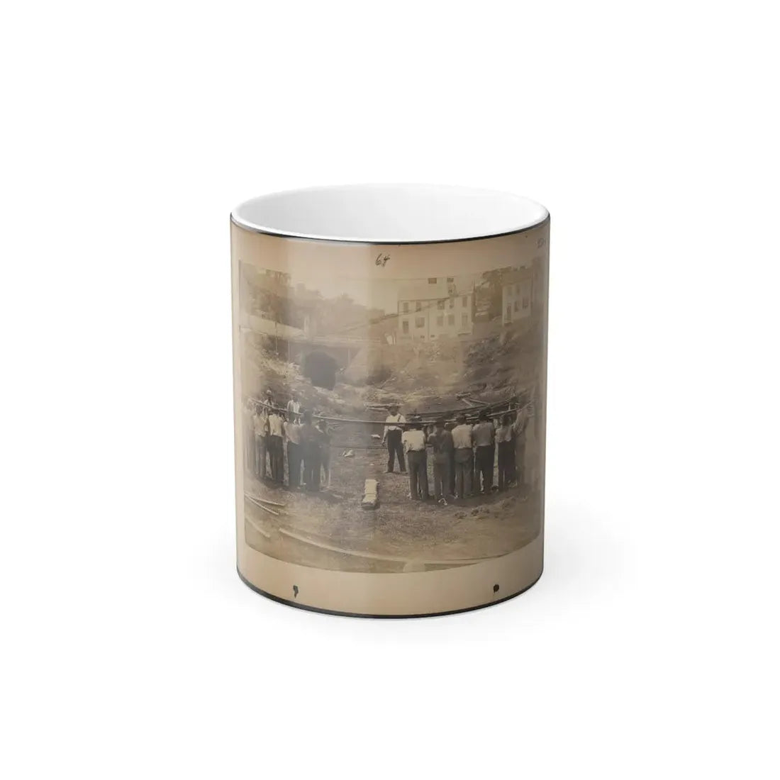 Railroad Construction Workers Holding Track (U.S. Civil War) Color Changing Coffee Mug 11oz Default Title 11oz - Go Mug Yourself