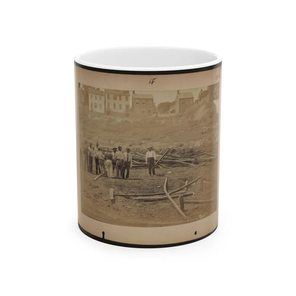 Railroad Construction Workers Straightening Track (U.S. Civil War) White Coffee Mug-11oz-Go Mug Yourself