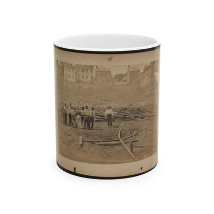 Railroad Construction Workers Straightening Track (U.S. Civil War) White Coffee Mug 11oz - Go Mug Yourself