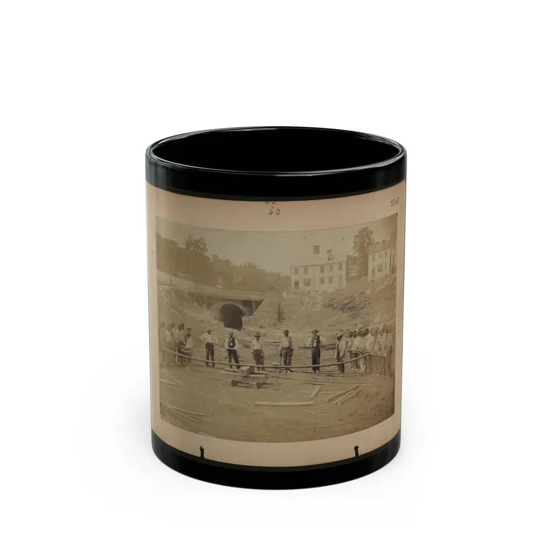 Railroad Construction Workers (U.S. Civil War) Black Coffee Mug 11oz - Go Mug Yourself