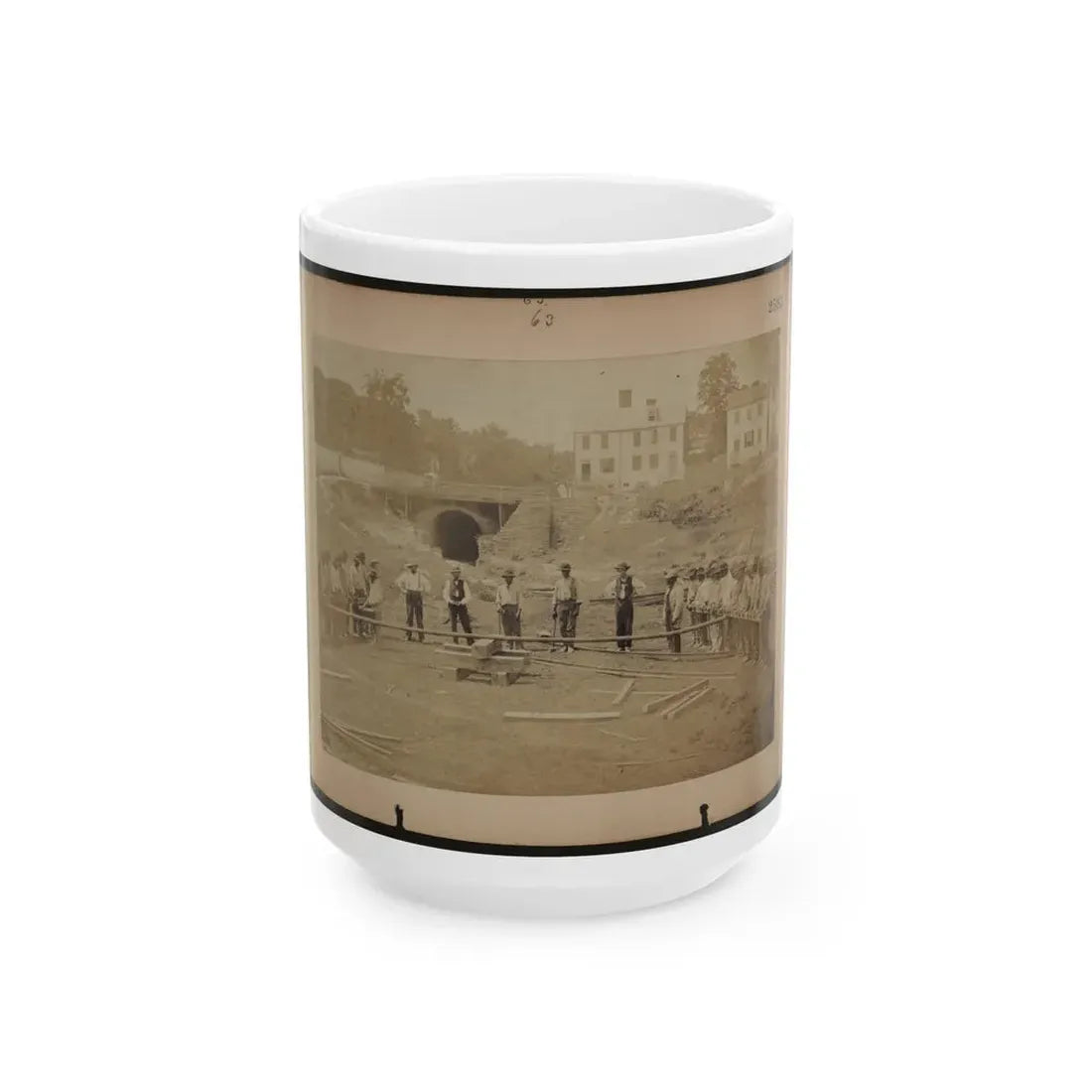 Railroad Construction Workers (U.S. Civil War) White Coffee Mug 15oz - Go Mug Yourself