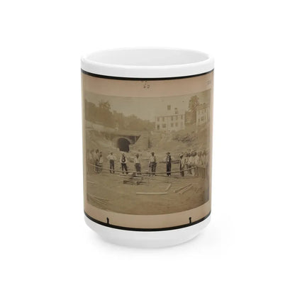 Railroad Construction Workers (U.S. Civil War) White Coffee Mug 15oz - Go Mug Yourself
