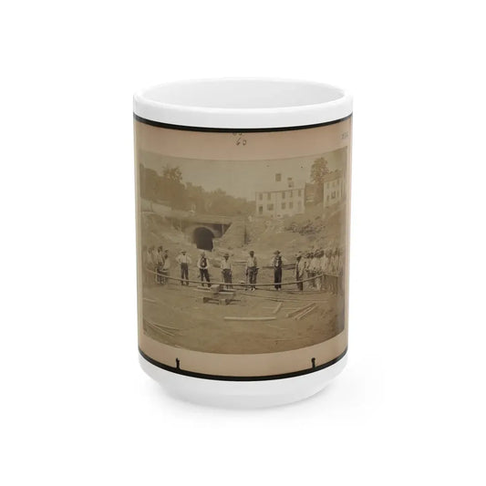 Railroad Construction Workers (U.S. Civil War) White Coffee Mug 15oz - Go Mug Yourself