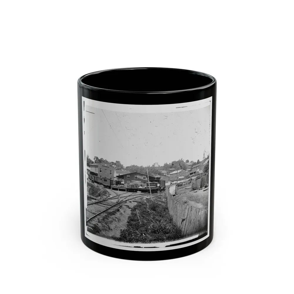 Railroad Depot In Warrenton (U.S. Civil War) Black Coffee Mug-11oz-Go Mug Yourself