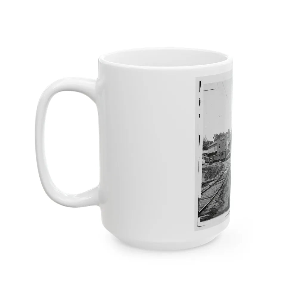 Railroad Depot In Warrenton (U.S. Civil War) White Coffee Mug-Go Mug Yourself