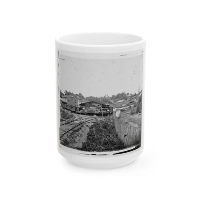 Railroad Depot In Warrenton (U.S. Civil War) White Coffee Mug 15oz - Go Mug Yourself