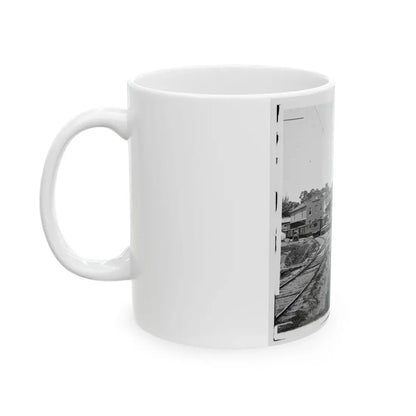 Railroad Depot In Warrenton (U.S. Civil War) White Coffee Mug - Go Mug Yourself