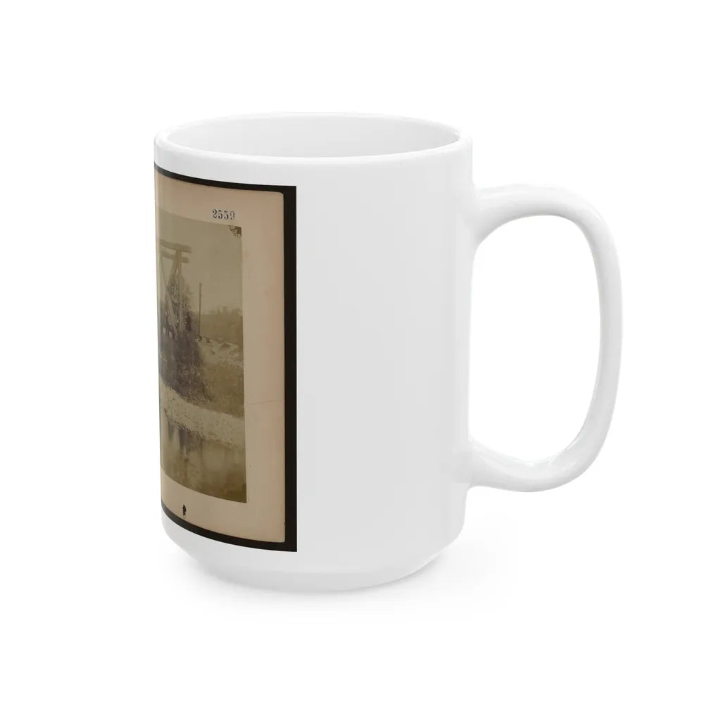 Railroad Trestle Bridge (U.S. Civil War) White Coffee Mug-Go Mug Yourself