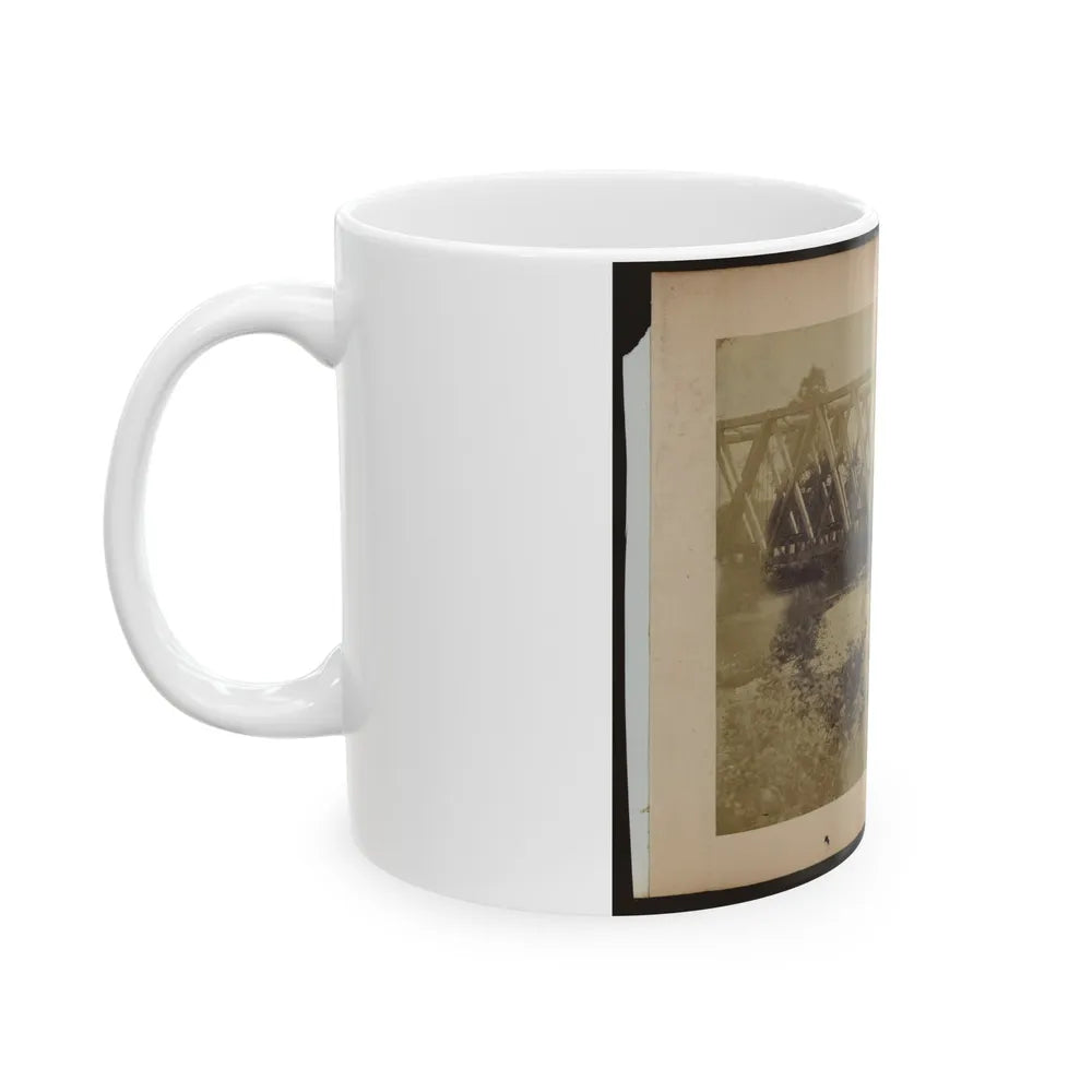 Railroad Trestle Bridge (U.S. Civil War) White Coffee Mug-Go Mug Yourself