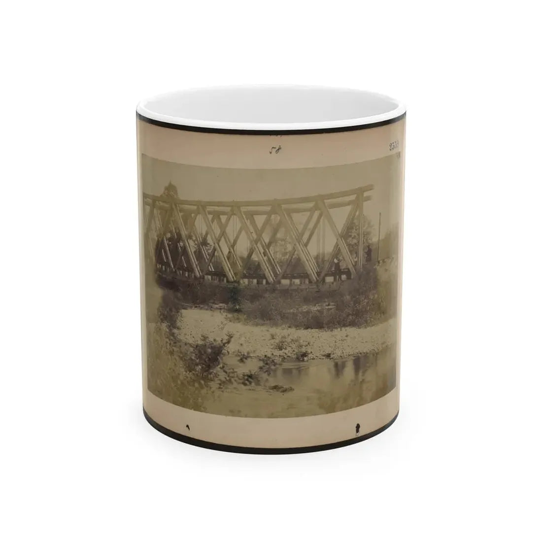 Railroad Trestle Bridge (U.S. Civil War) White Coffee Mug 11oz - Go Mug Yourself