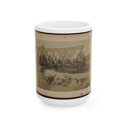 Railroad Trestle Bridge (U.S. Civil War) White Coffee Mug 15oz - Go Mug Yourself