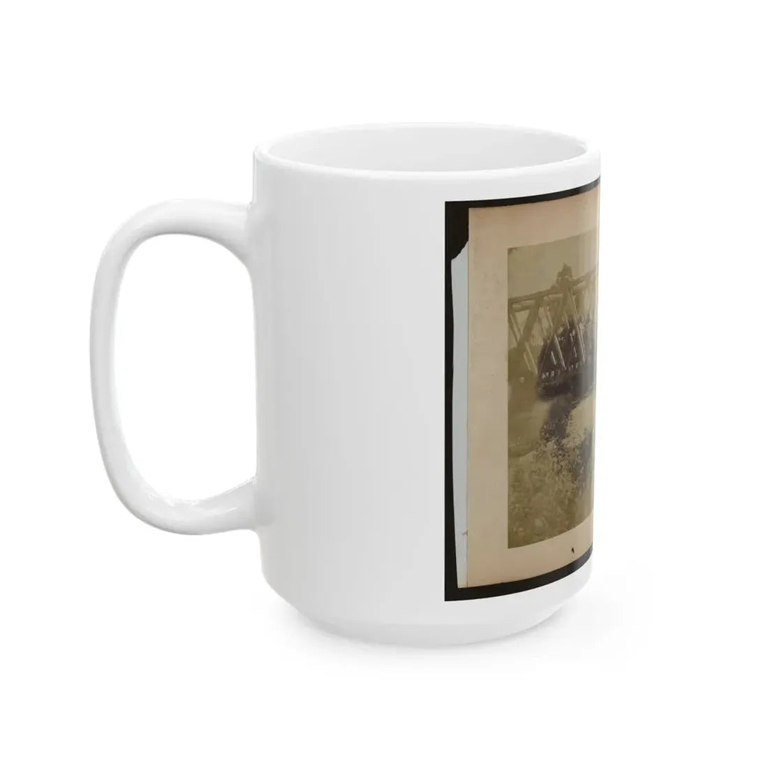 Railroad Trestle Bridge (U.S. Civil War) White Coffee Mug - Go Mug Yourself