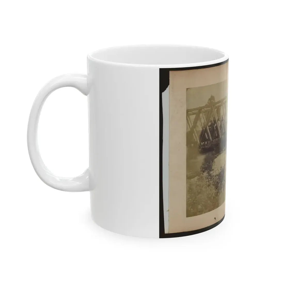 Railroad Trestle Bridge (U.S. Civil War) White Coffee Mug - Go Mug Yourself