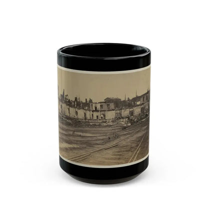 Railroad Yard Ruins, Richmond, Va. (U.S. Civil War) Black Coffee Mug 15oz - Go Mug Yourself