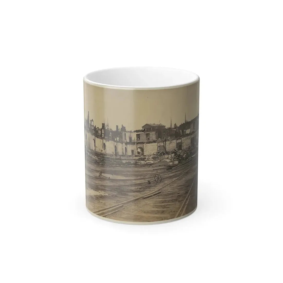 Railroad Yard Ruins, Richmond, Va. (U.S. Civil War) Color Changing Coffee Mug 11oz Default Title 11oz - Go Mug Yourself