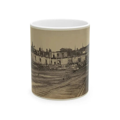Railroad Yard Ruins, Richmond, Va. (U.S. Civil War) White Coffee Mug 11oz - Go Mug Yourself