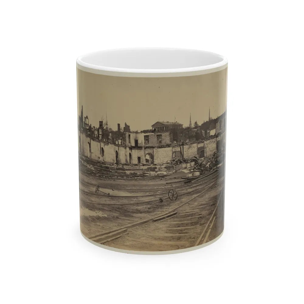 Railroad Yard Ruins, Richmond, Va. (U.S. Civil War) White Coffee Mug-11oz-Go Mug Yourself