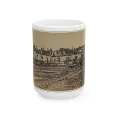 Railroad Yard Ruins, Richmond, Va. (U.S. Civil War) White Coffee Mug-15oz-Go Mug Yourself