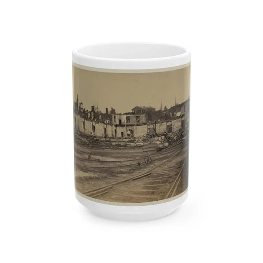 Railroad Yard Ruins, Richmond, Va. (U.S. Civil War) White Coffee Mug-15oz-Go Mug Yourself