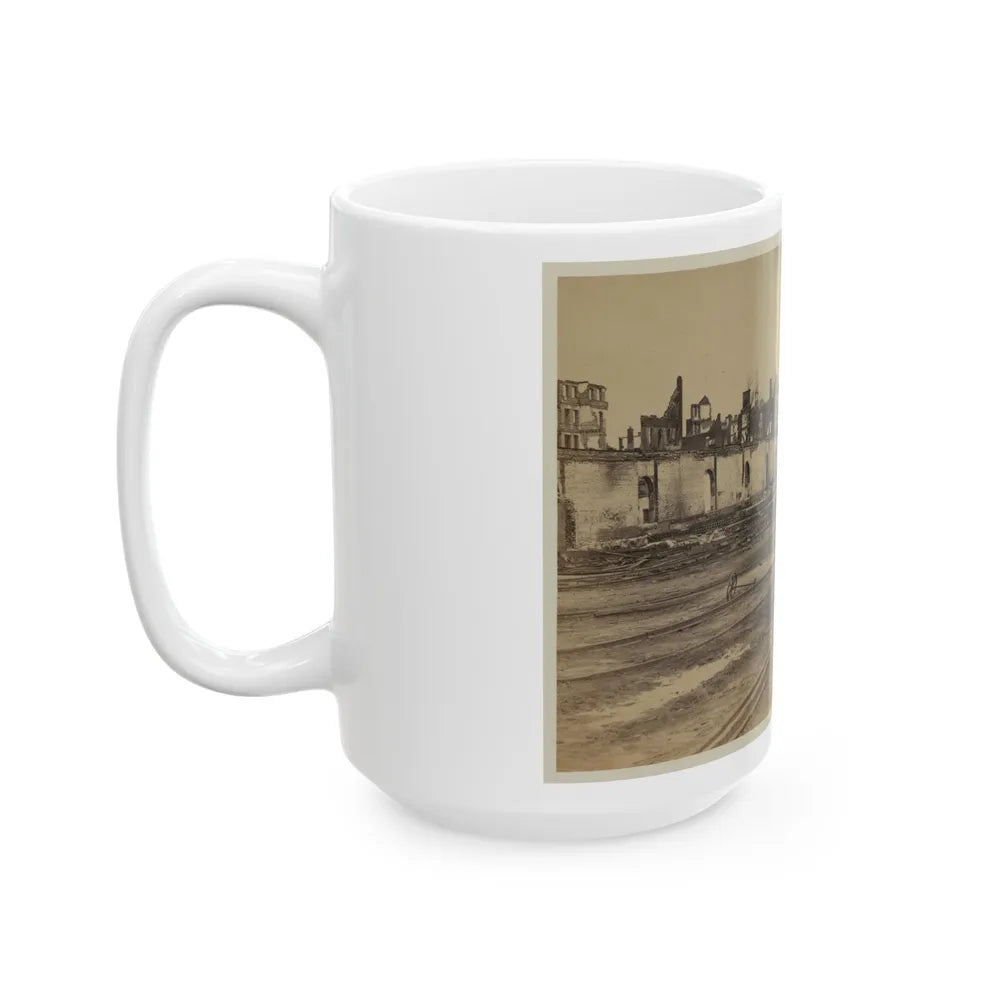 Railroad Yard Ruins, Richmond, Va. (U.S. Civil War) White Coffee Mug-Go Mug Yourself