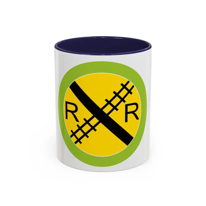 Railroading (Boy Scout Merit Badge) Accent Coffee Mug-11oz-Navy-Go Mug Yourself