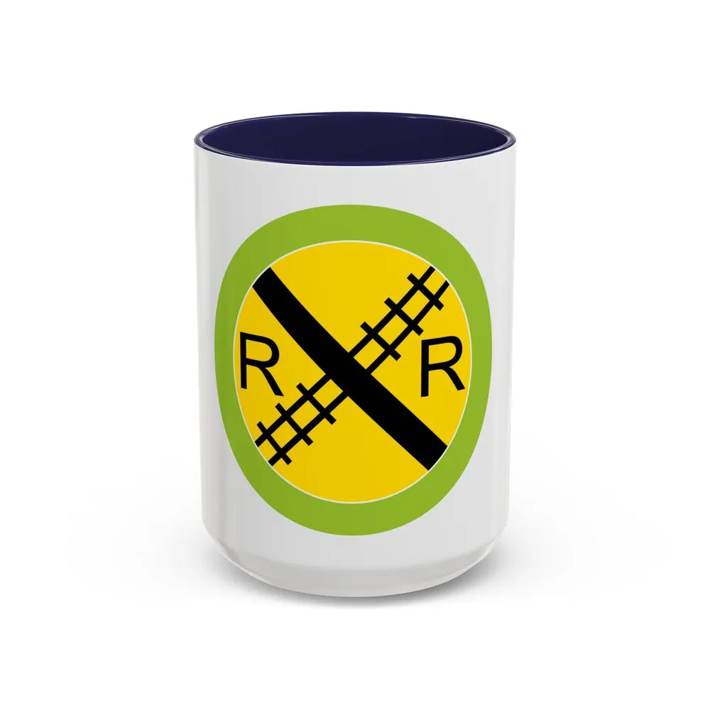 Railroading (Boy Scout Merit Badge) Accent Coffee Mug-15oz-Navy-Go Mug Yourself