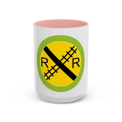 Railroading (Boy Scout Merit Badge) Accent Coffee Mug-15oz-Pink-Go Mug Yourself