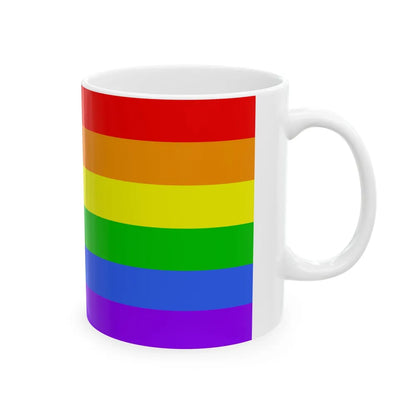 Rainbow flag (United States) White Coffee Mug - Go Mug Yourself