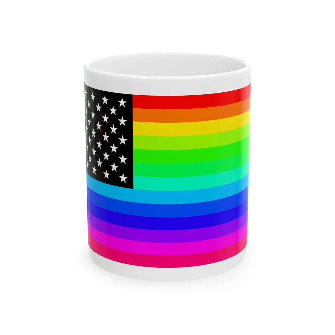 RainbowAmerica (United States) White Coffee Mug 11oz - Go Mug Yourself