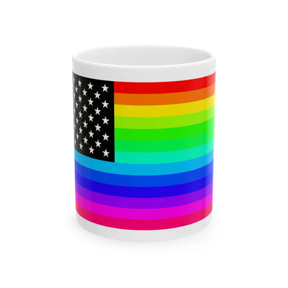 RainbowAmerica (United States) White Coffee Mug 11oz - Go Mug Yourself