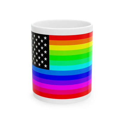 RainbowAmerica12 (United States) White Coffee Mug 11oz - Go Mug Yourself
