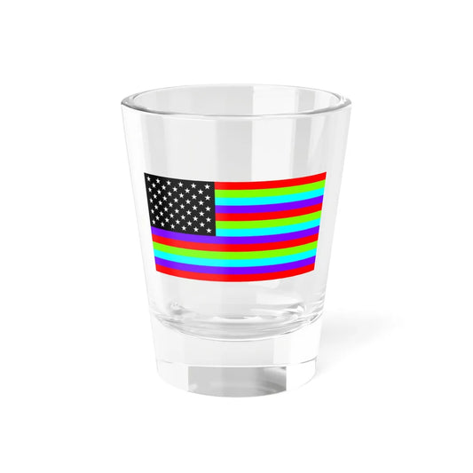 RainbowAmerica4 (United States) Shot Glass 1.5oz 1.5oz - Go Mug Yourself