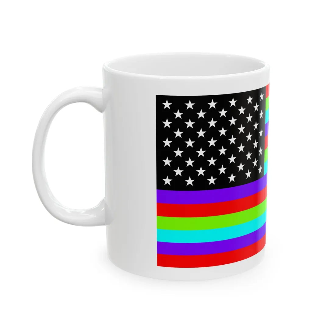 RainbowAmerica4 (United States) White Coffee Mug - Go Mug Yourself