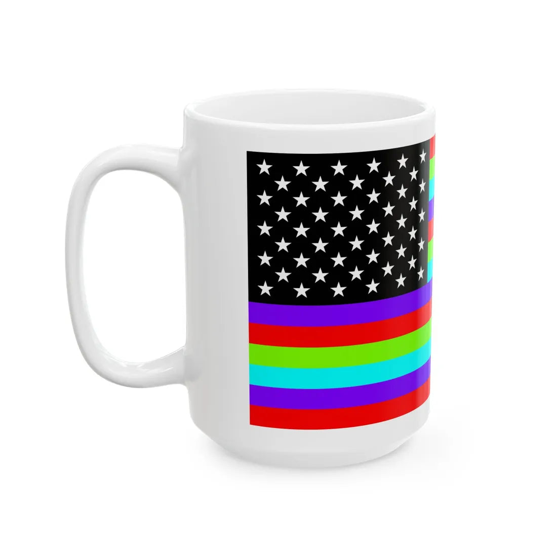 RainbowAmerica4 (United States) White Coffee Mug - Go Mug Yourself